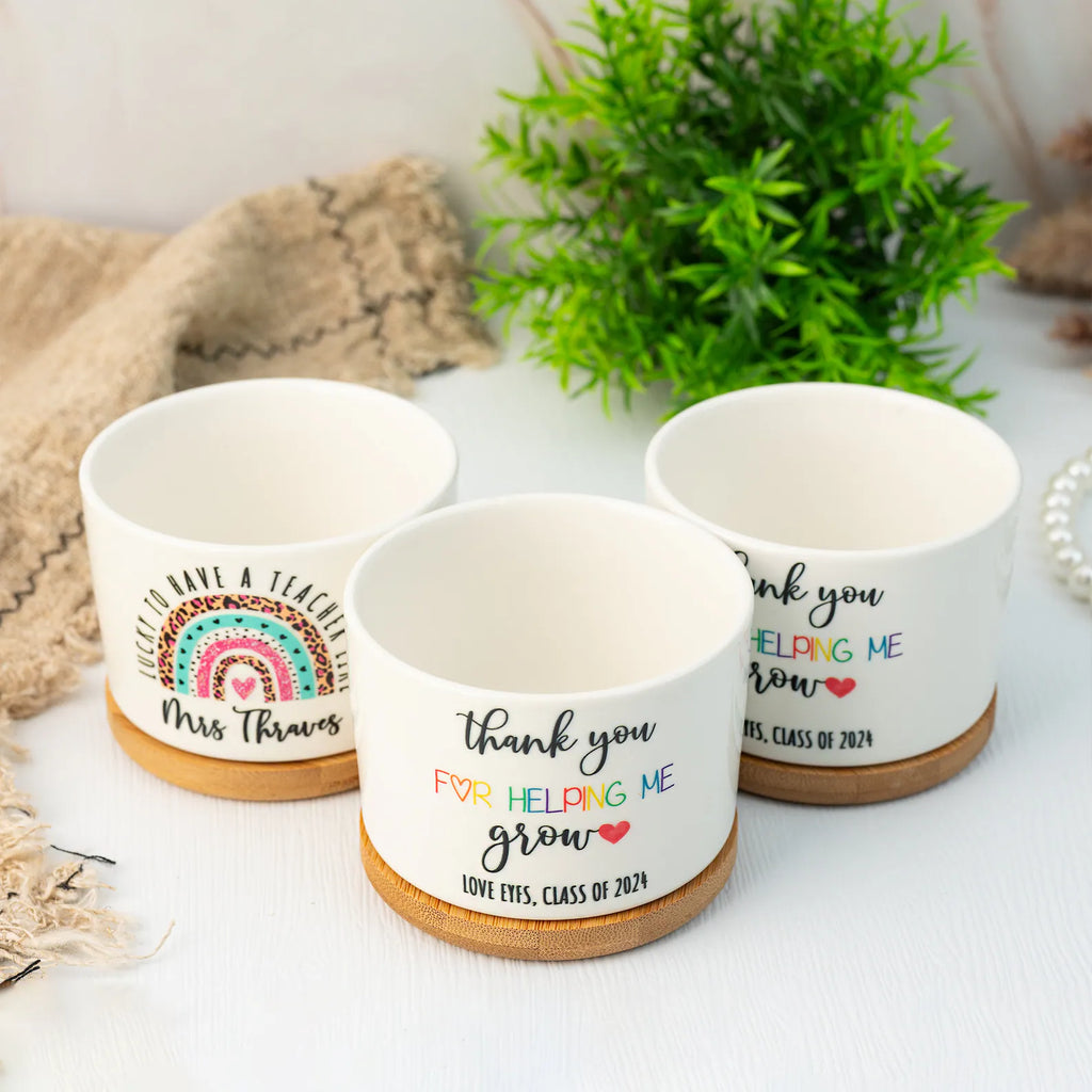 Personalized Teacher Plant Pot Appreciation Gift