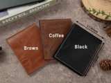 Custom Engraved Leather Wallet Personalized Gift for Him