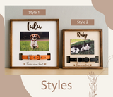 Personalized Pet Memorial Collar Holder Frame