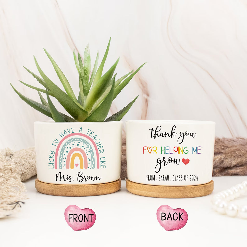 Personalized Teacher Plant Pot Appreciation Gift