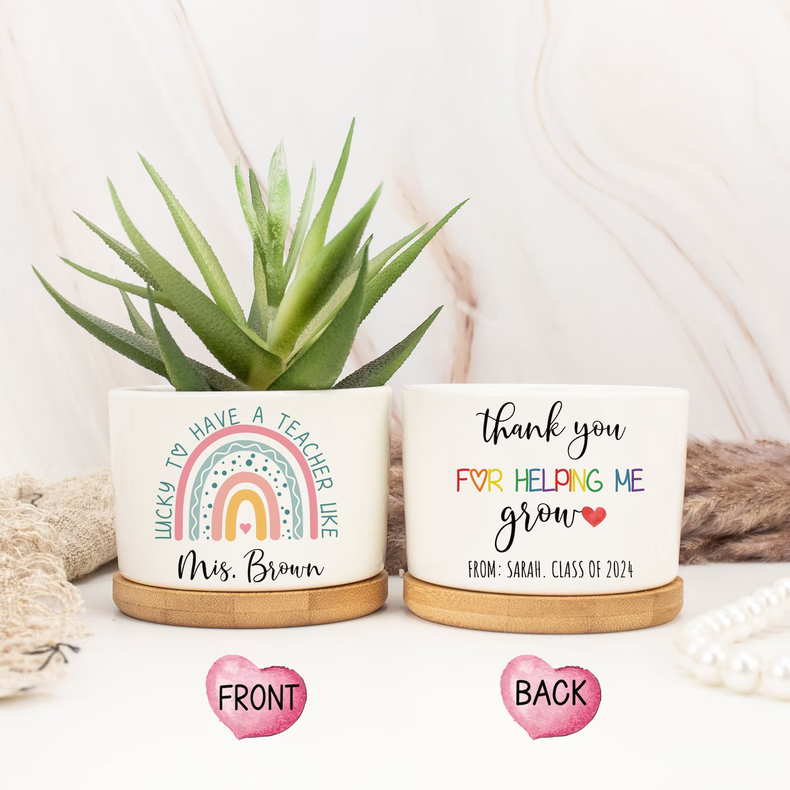 Personalized Teacher Plant Pot Appreciation Gift