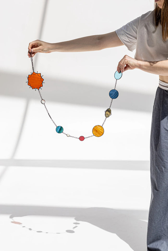 Dream Planet Stained Glass Suncatcher Celestial Decor