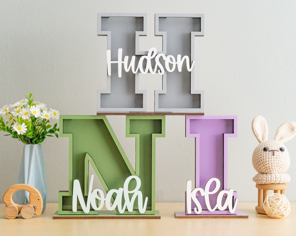 Custom Baby Alphabet Letter Coin Bank Piggy Bank