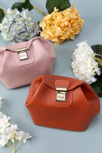 Personalized Clutch Tuck Lock Makeup Bag Travel Organizer