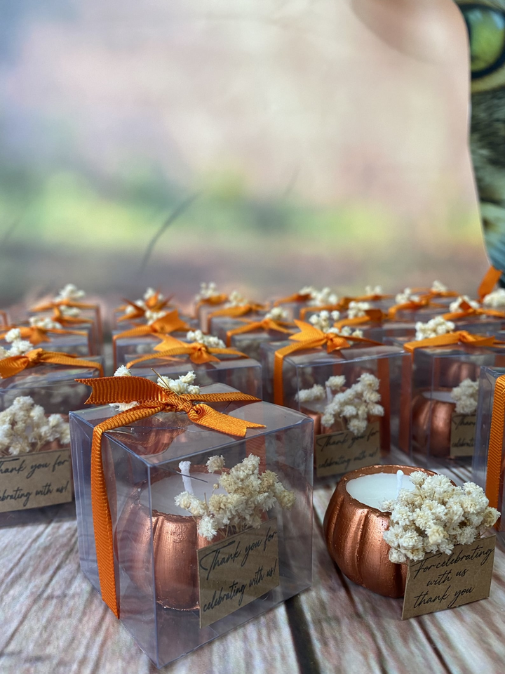 Pumpkin Candle Wedding & Party Favors