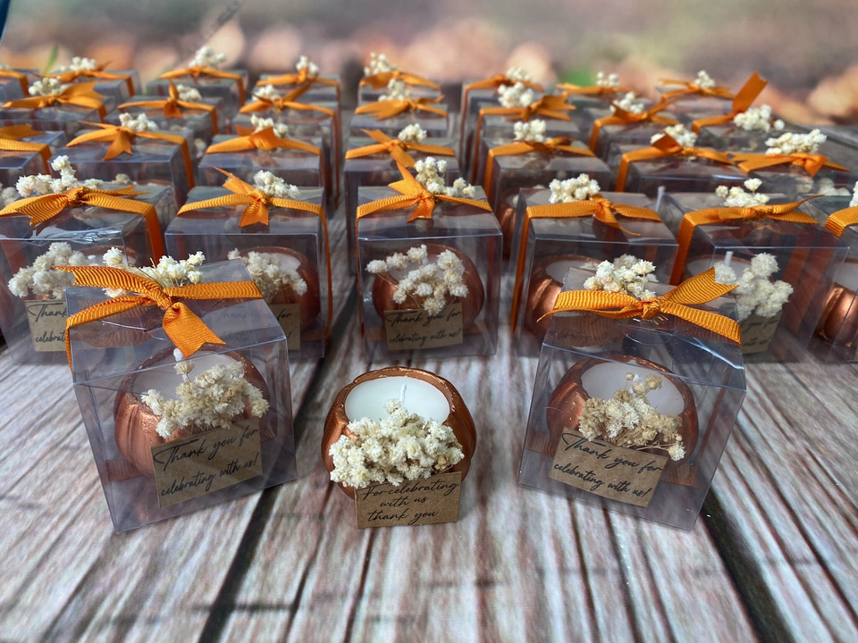 Pumpkin Candle Wedding & Party Favors