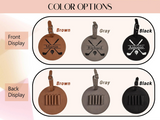 Personalized Golf Bag Tag and Leather Tee Holder Gift
