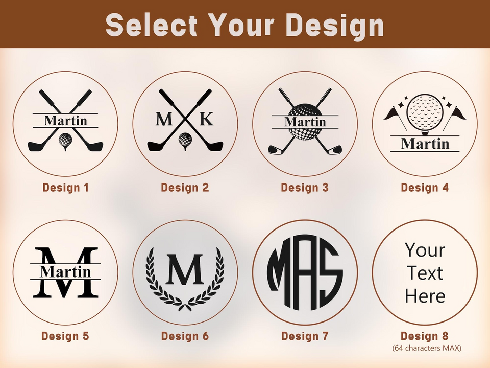 Personalized Golf Bag Tag and Leather Tee Holder Gift