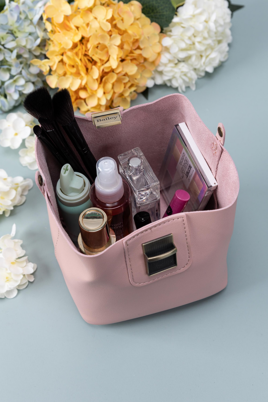 Personalized Clutch Tuck Lock Makeup Bag Travel Organizer