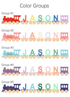 Custom Name Wooden Magnetic Train Set with Mountain Tunnel