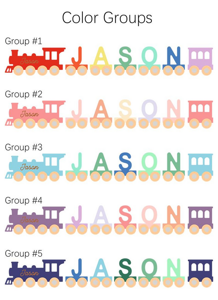 Custom Name Wooden Magnetic Train Set with Mountain Tunnel