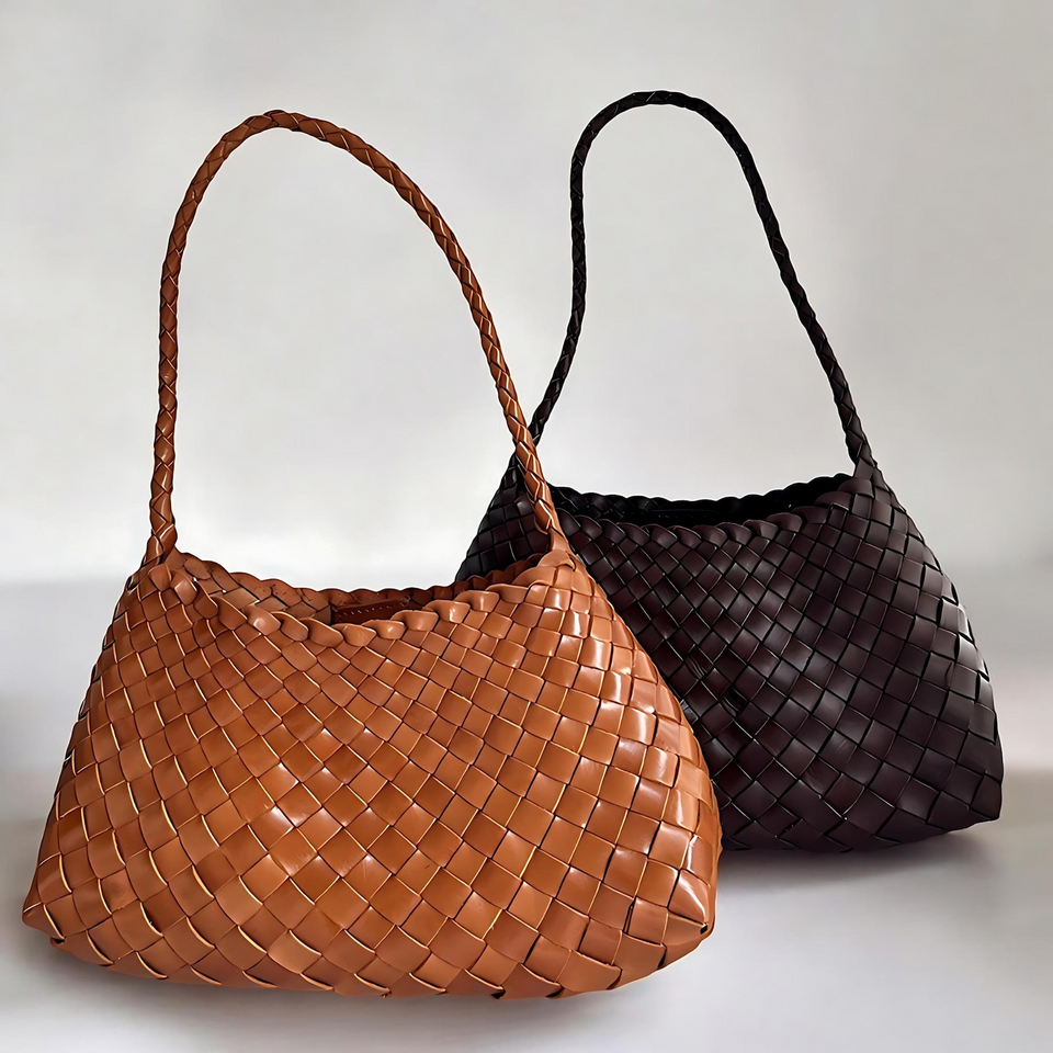 Handcrafted Woven Leather Tote Bag
