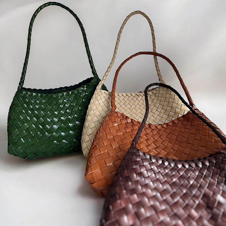 Handcrafted Woven Leather Tote Bag