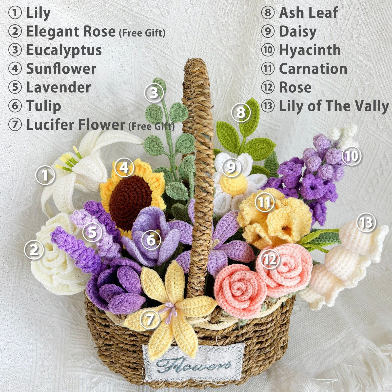 Flower Crochet Pattern Bundle 13 Floral Designs PDF