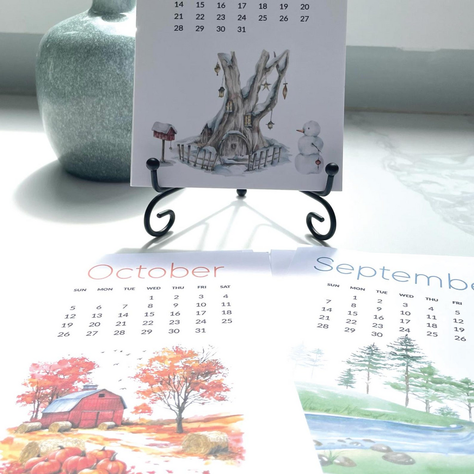 2026 Nature Desktop Calendar Gift