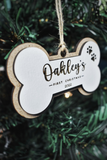 Personalized Dog Bone Christmas Ornament for Pets