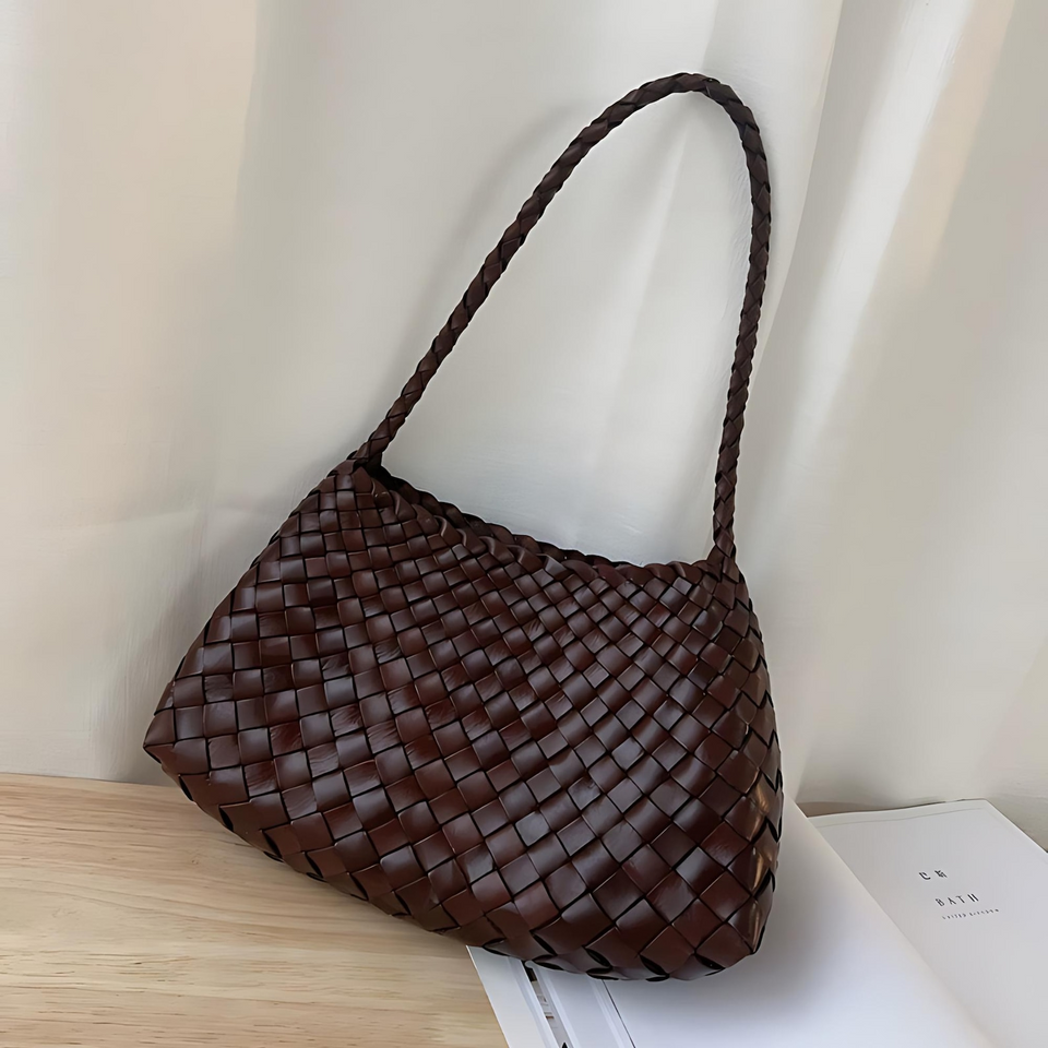 Handcrafted Woven Leather Tote Bag