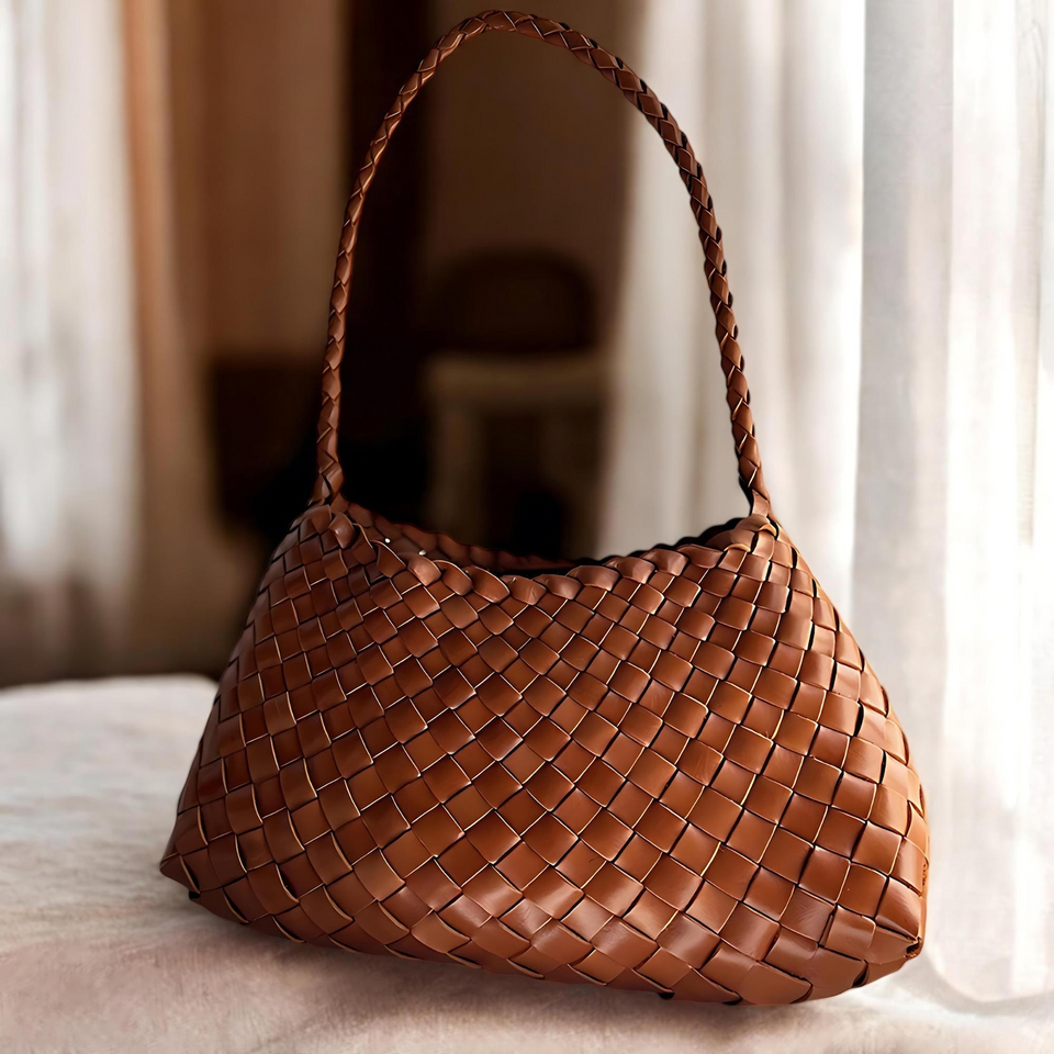 Handcrafted Woven Leather Tote Bag