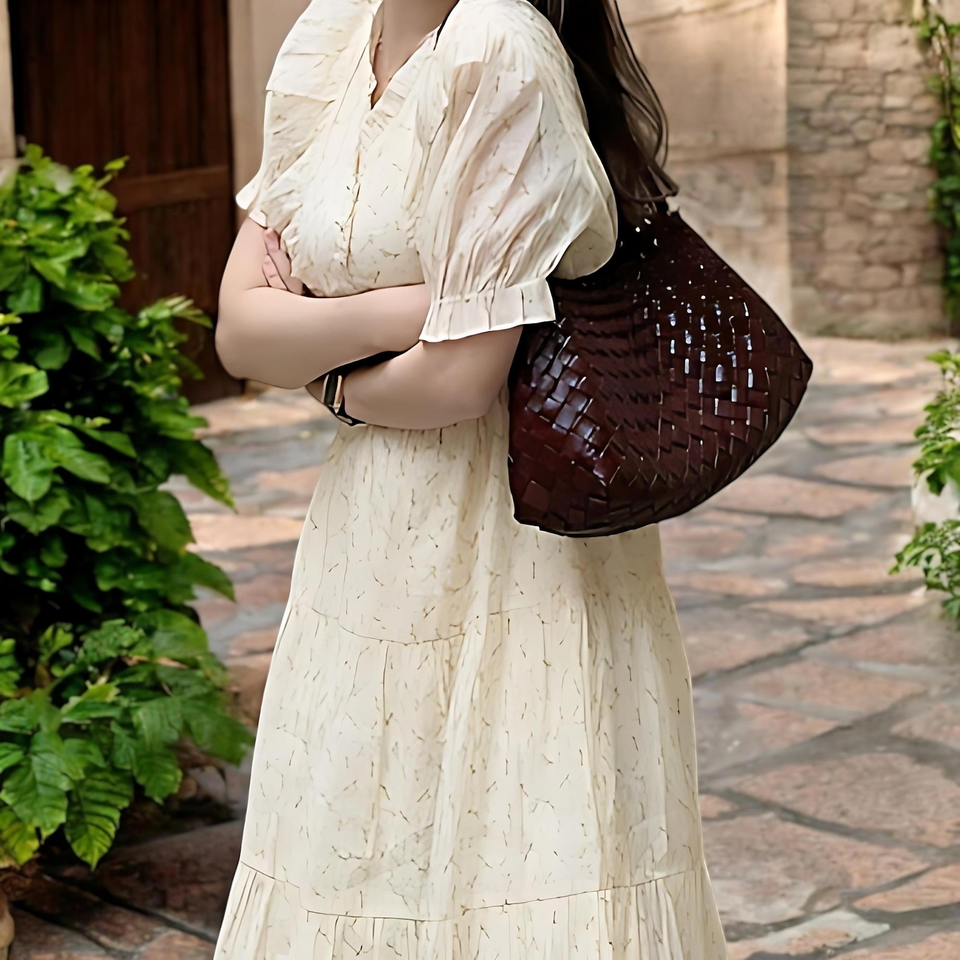Handcrafted Woven Leather Tote Bag