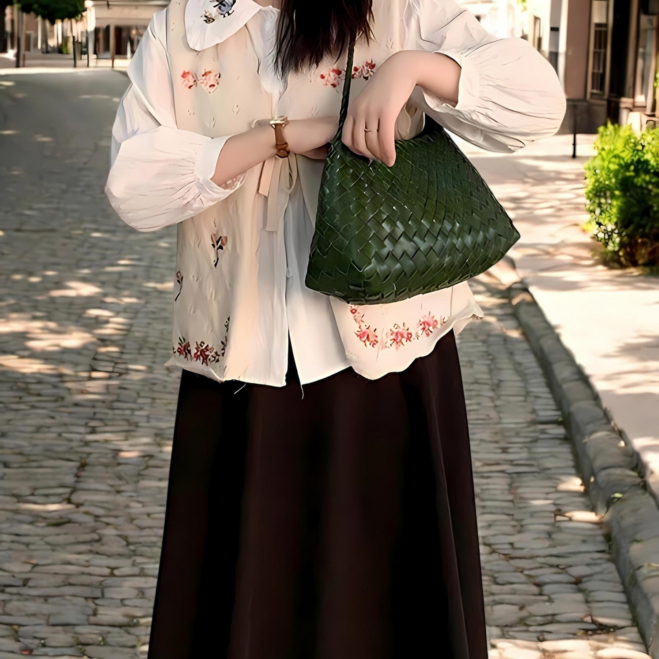 Handcrafted Woven Leather Tote Bag