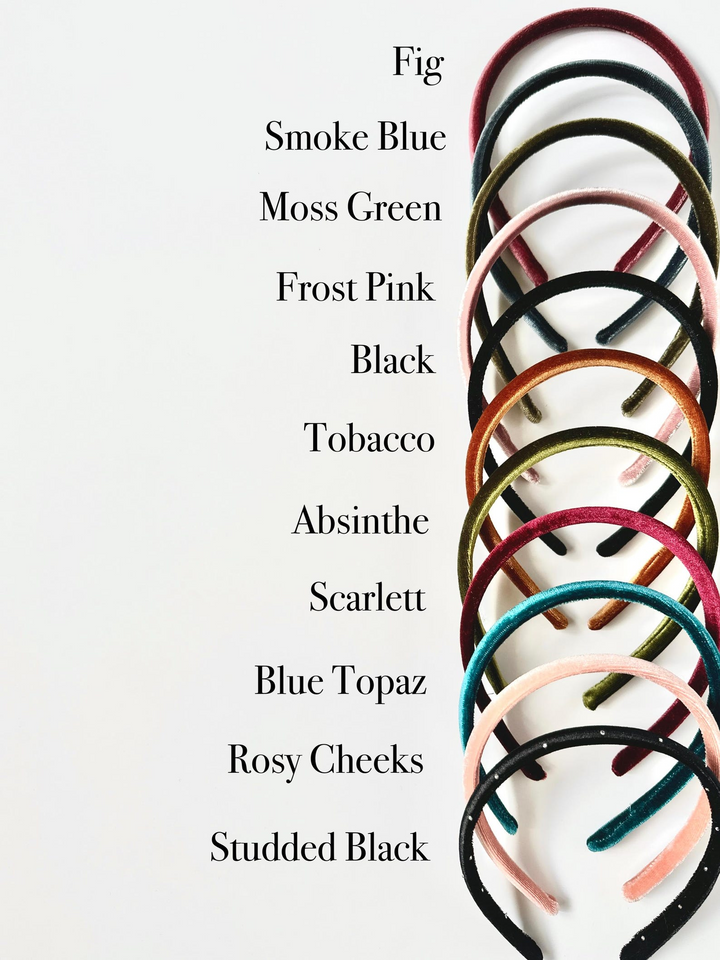 Rich Velour Thin Luxury Headband