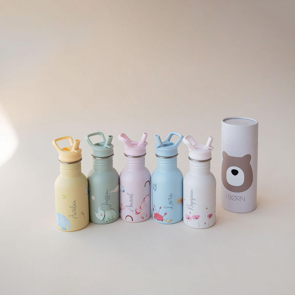 Stylish Personalized Kids Water Bottle with Straw