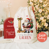 Personalized Santa Claus Christmas Gift Bag