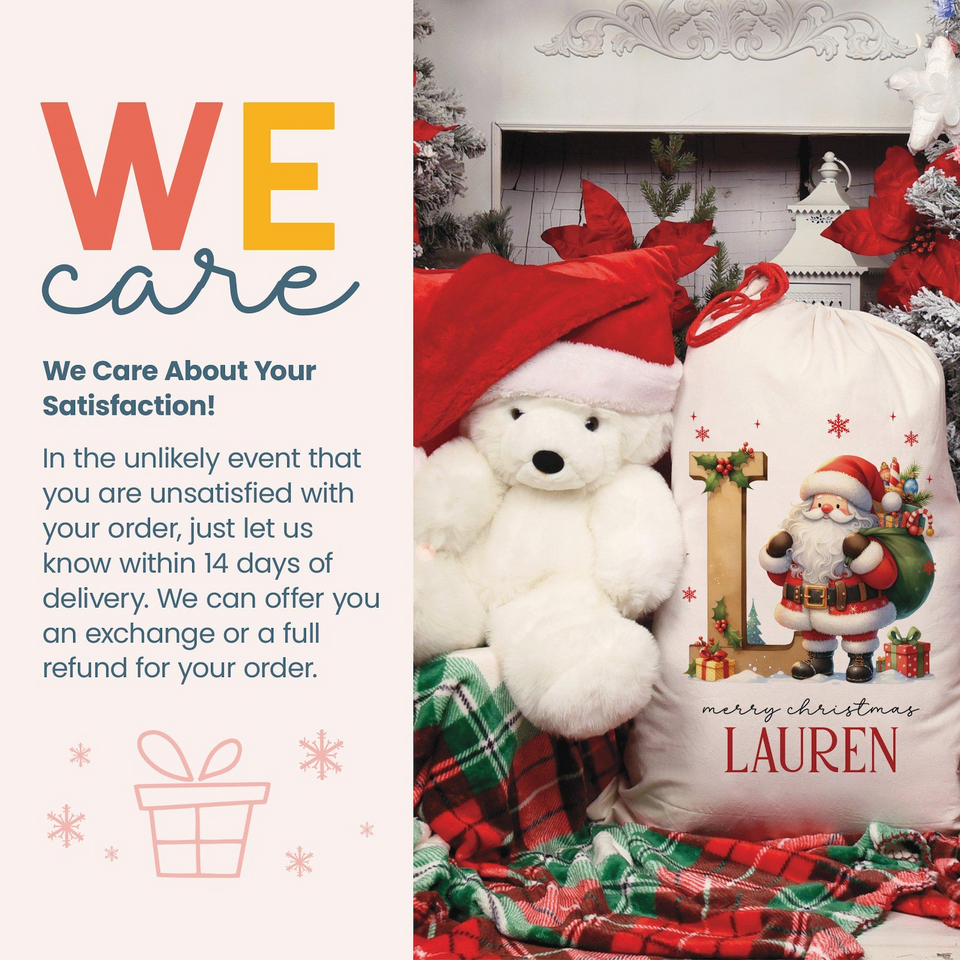 Personalized Santa Claus Christmas Gift Bag