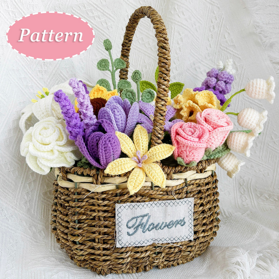 Flower Crochet Pattern Bundle 13 Floral Designs PDF