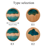 Personalized Wooden Coaster Set Custom Gift