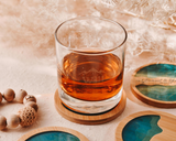 Personalized Wooden Coaster Set Custom Gift