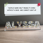 Personalized Flower Night Light Custom Gift for Kids and Teens