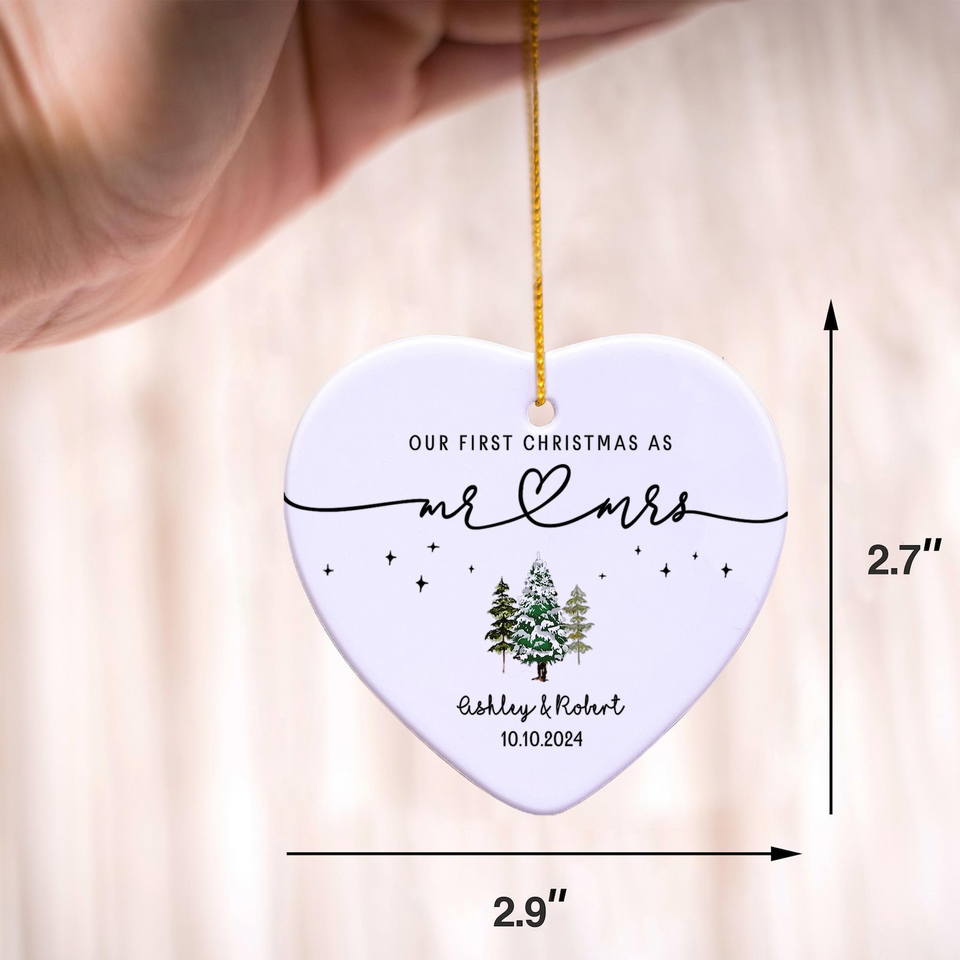 Personalized Mr & Mrs First Christmas Ornament