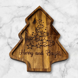 Tree-Shaped Decorative Holiday Serving Tray