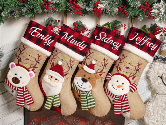 Personalized 3D Family Christmas Stockings