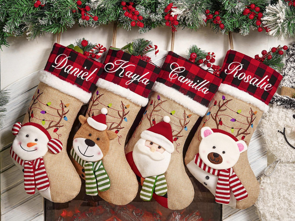 Personalized 3D Family Christmas Stockings