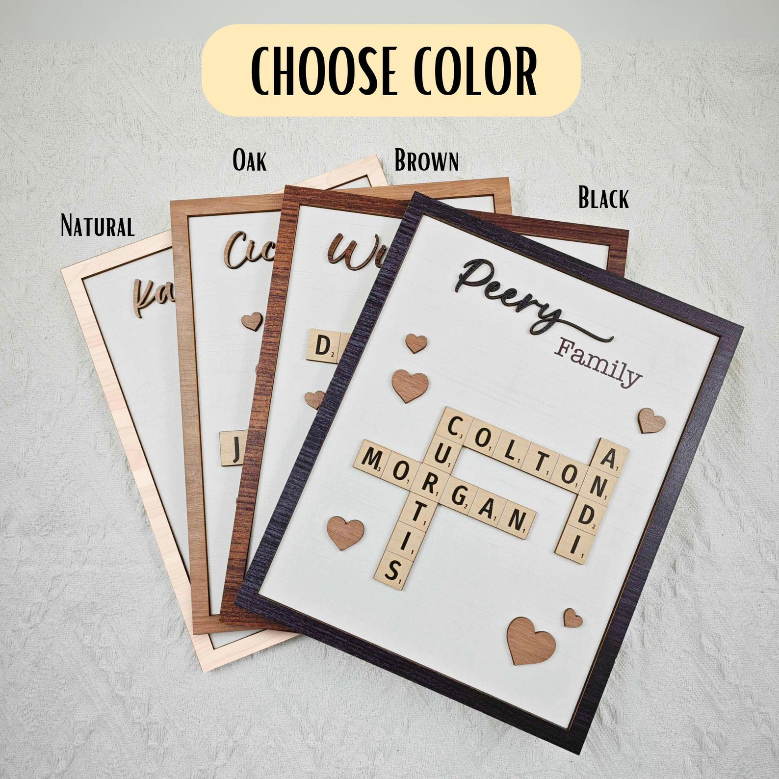 Personalized Scrabble Family Puzzle Sign