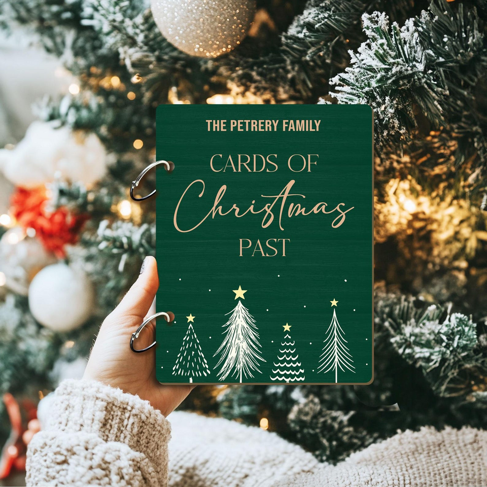 Personalized Christmas Card Holder Book