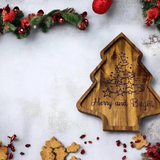 Tree-Shaped Decorative Holiday Serving Tray