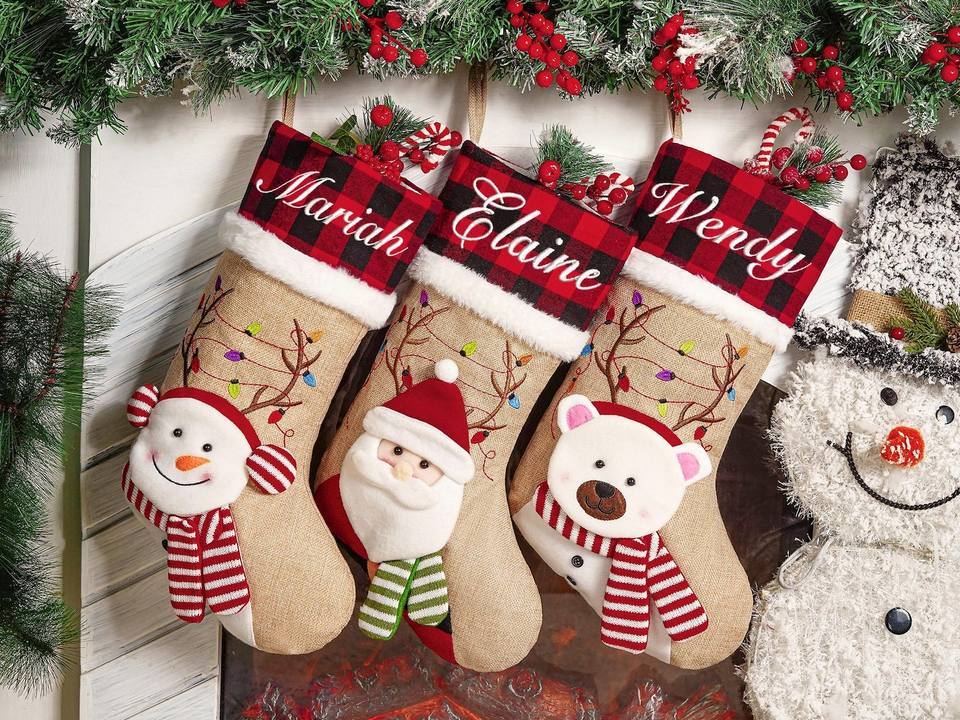 Personalized 3D Family Christmas Stockings
