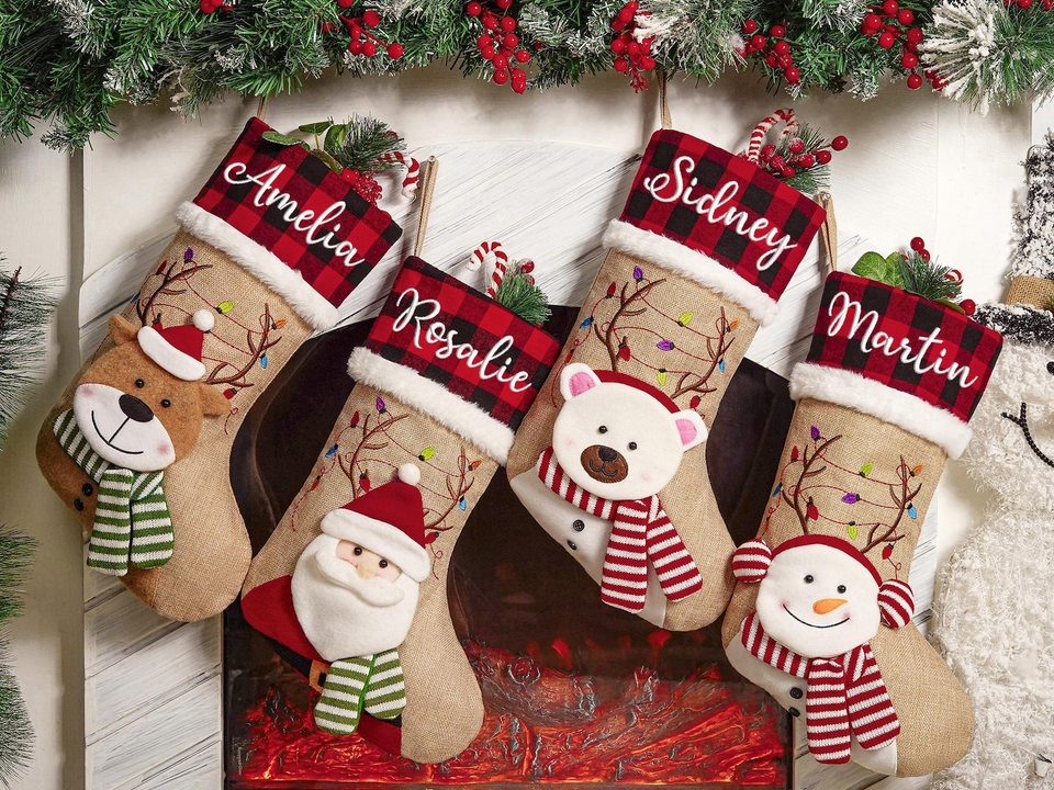 Personalized 3D Family Christmas Stockings