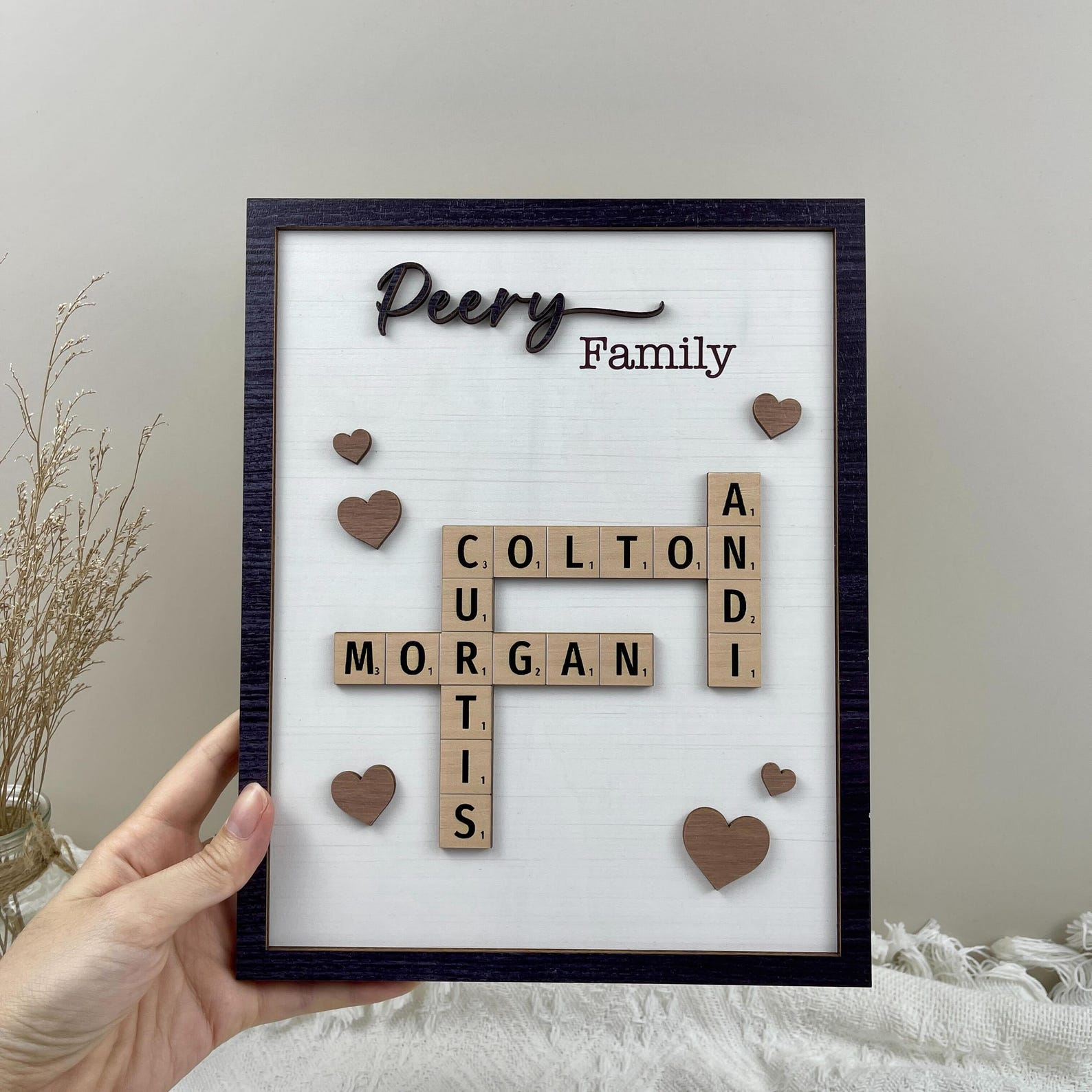 Personalized Scrabble Family Puzzle Sign