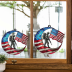 American Military ACRYLIC Suncatcher, Veteran Gift, Military Gift Decor, Patriotic Ornament