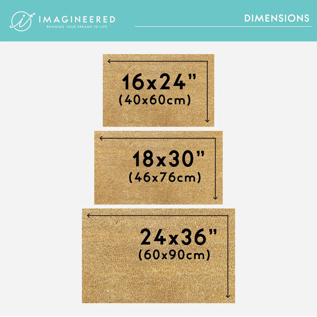 Personalized Family Name Coir Doormat with Established Date
