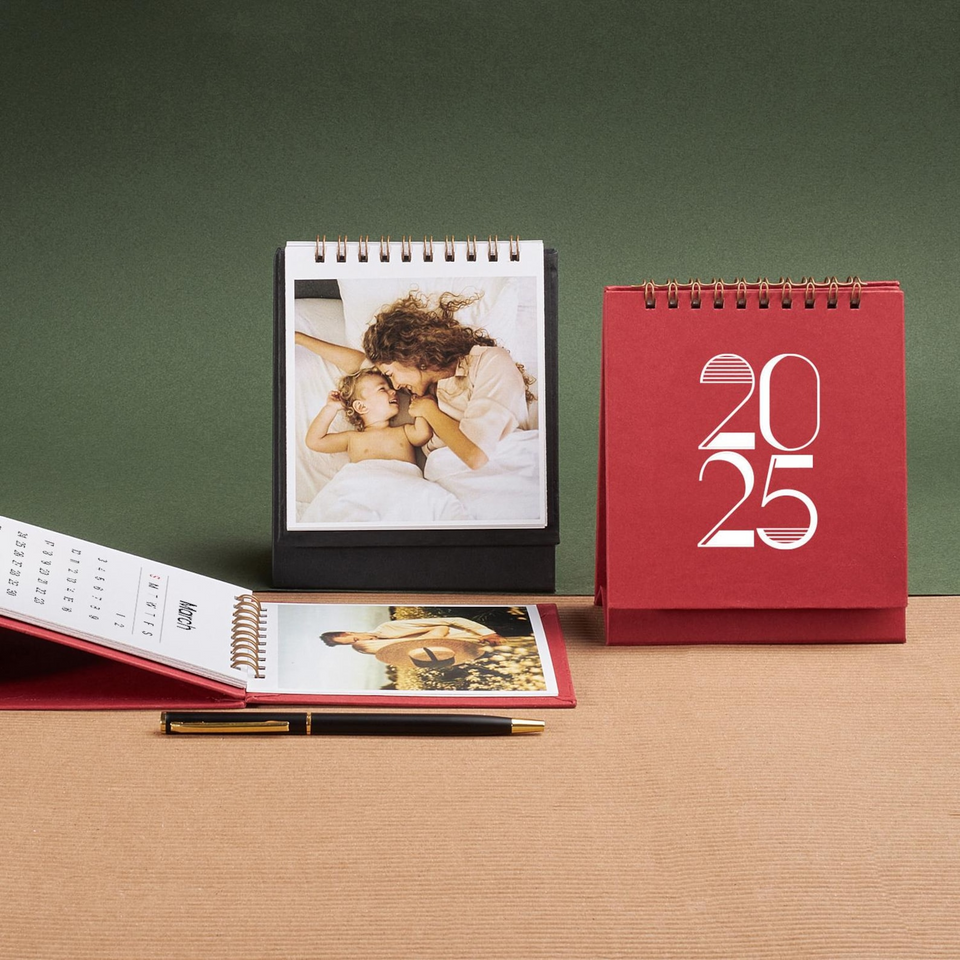 Personalized 2026 Photo Desk Calendar Gift