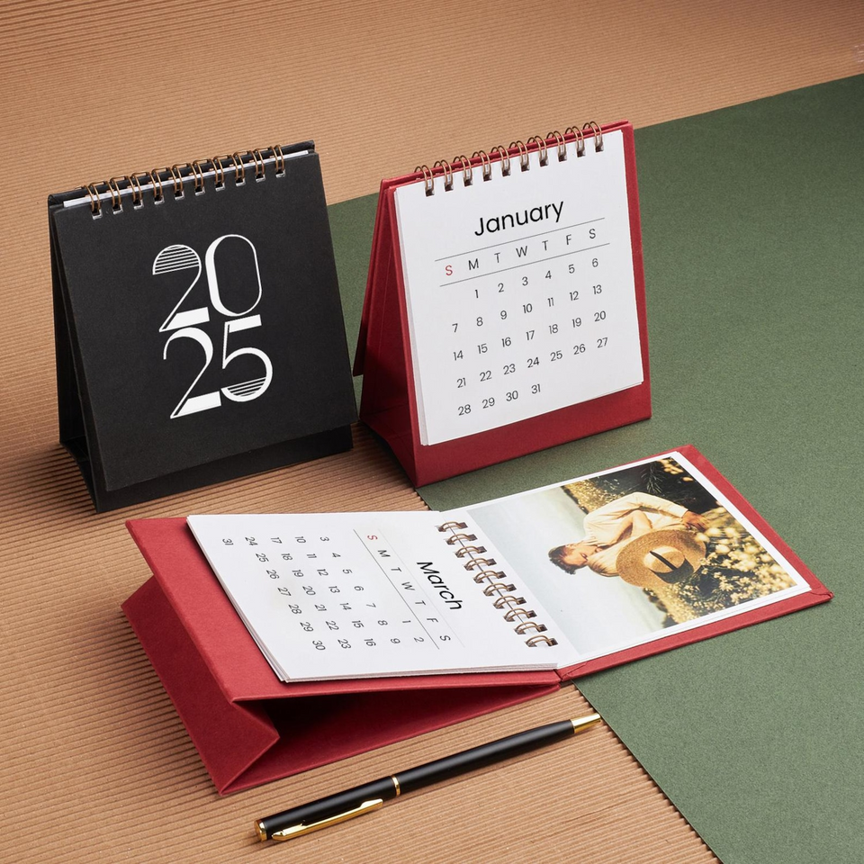 Personalized 2026 Photo Desk Calendar Gift