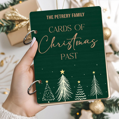 Personalized Christmas Card Holder Book