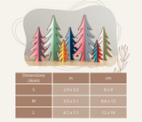 Colorful Wooden Christmas Trees Decor