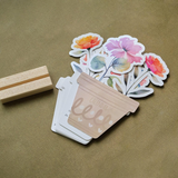 Floral 2026 Desk Calendar with Wooden Stand