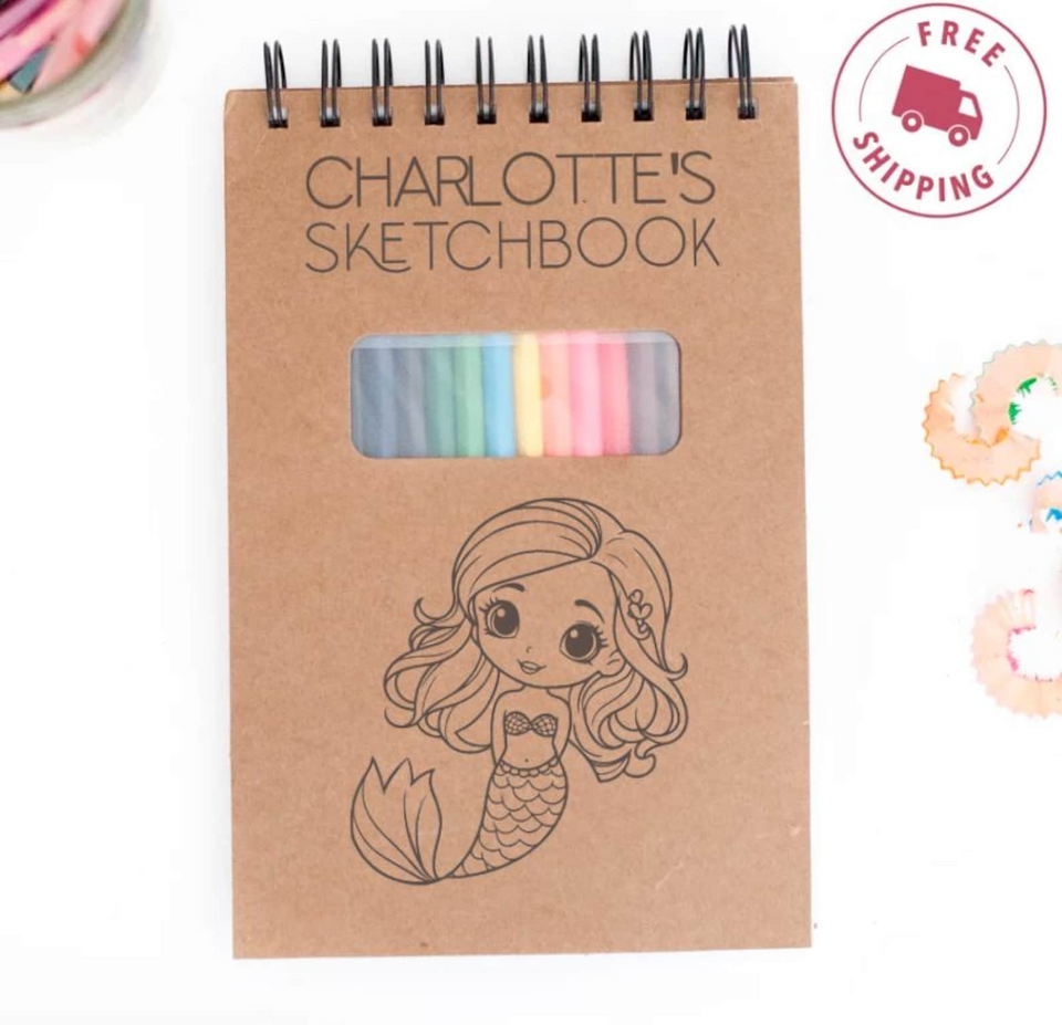 Personalized Kids Drawing Sketchbook